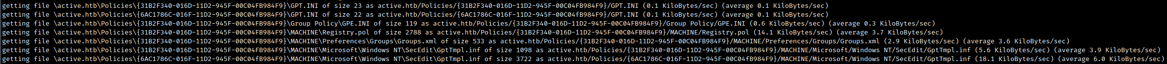 Recursive download of the Replication share