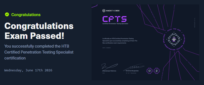 Passing the CPTS Exam