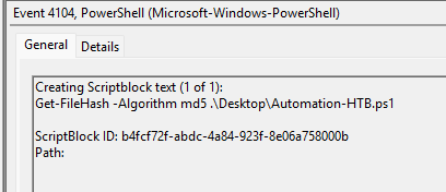 PowerShell Event ID 4104 script block