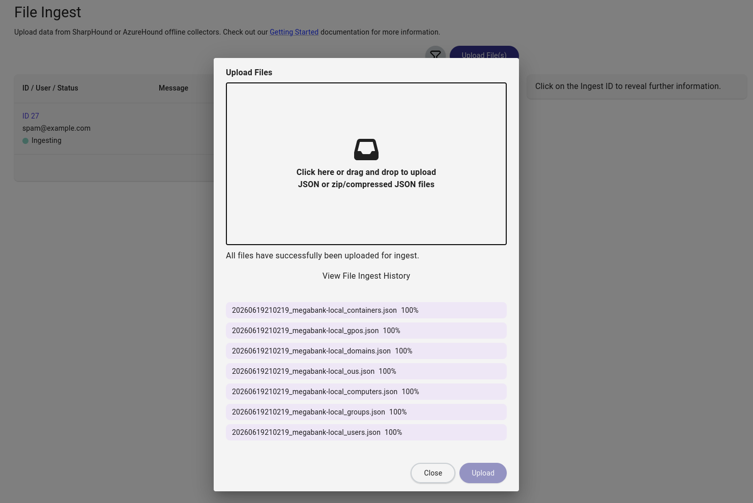 BloodHound JSON upload